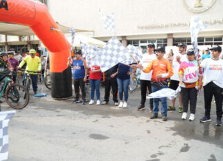 Celebra la UAT con gran éxito rodada deportiva familiar