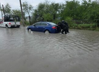 Activa Guardia Estatal Plan Tamaulipas en Matamoros tras fuertes lluvias
