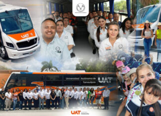 Entrega la UAT nuevas unidades para el transporte gratuito de sus estudiantes