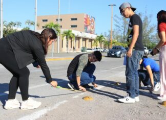 Con visión humanista estudiantes de la UAT transforman cruces peatonales