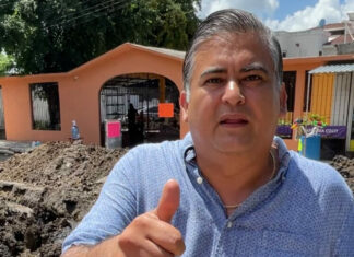 Supervisa Regidor trabajos de rehabilitación sanitaria Óscar Narváez